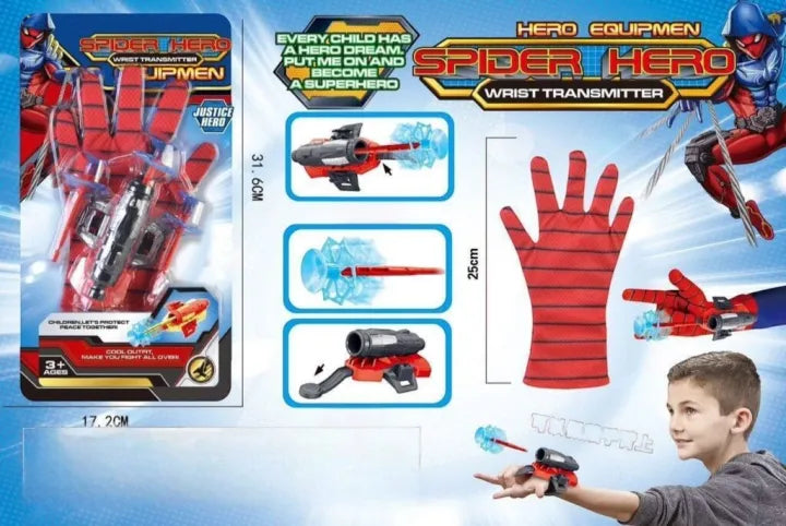 Spiderman Web Shooter Toy Kids Plastic Spiderman Launcher Gloves Wrist Toys Set Gift For KIDS