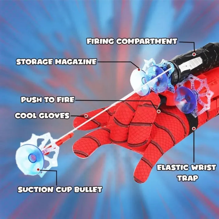 Spiderman Web Shooter Toy Kids Plastic Spiderman Launcher Gloves Wrist Toys Set Gift For KIDS