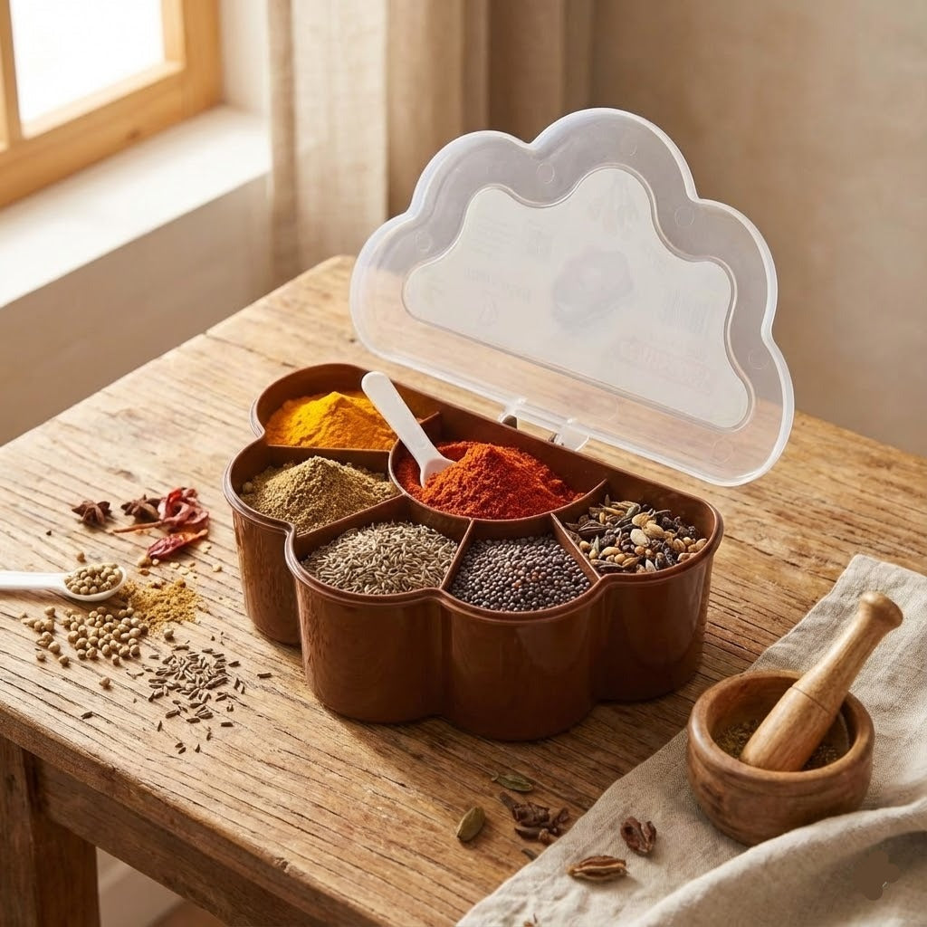 6 Grid Spice Storage Box