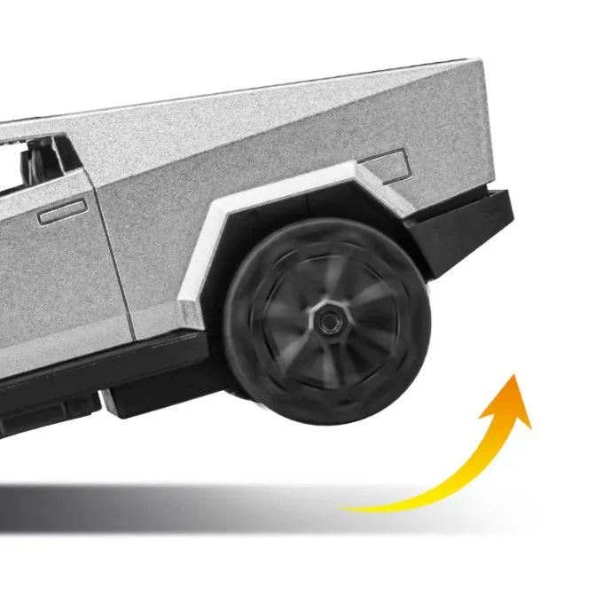 Tesla Cyber Truck Die cast Model Toy Car For Kids - Front Door and trunk Openable Lights and Music - 5 inches -