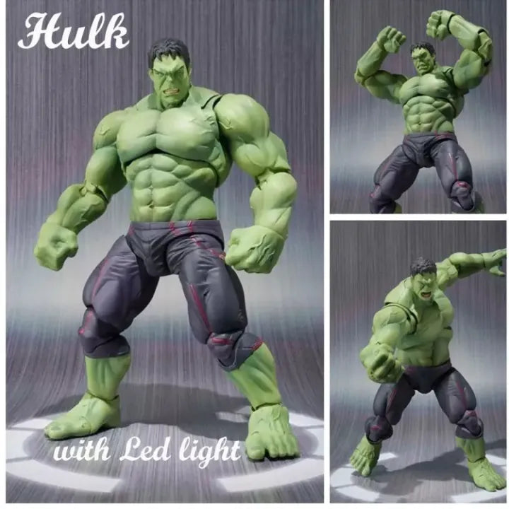 Hulk Marvel Avengers Action Figures moveable with Led light toys for kids